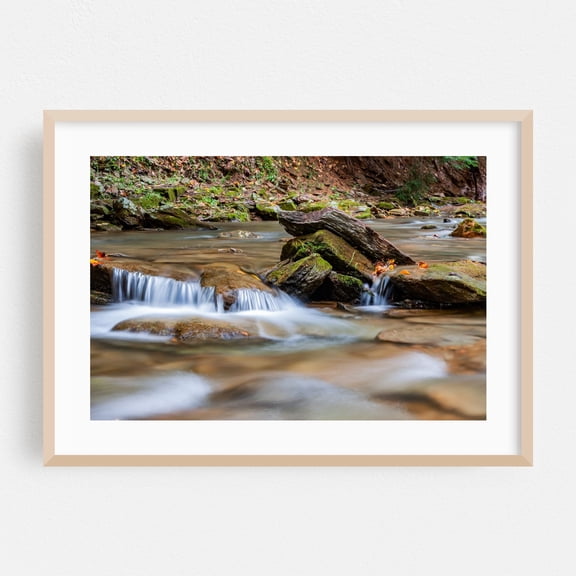 Tucquan Glen Nature Preserve - Pennsylvania Photography Water Nature Landscape Autumn Forest Scenic Oak Framed Wall Art Print 5 x 7 inches