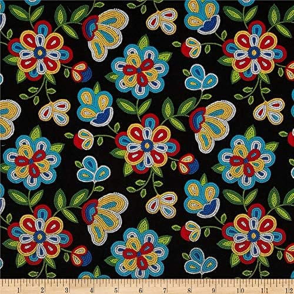 Tucson Beaded Black, Fabric by Yard