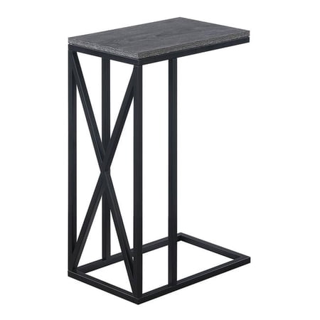 Tucson C End Table in Weathered Gray, Black