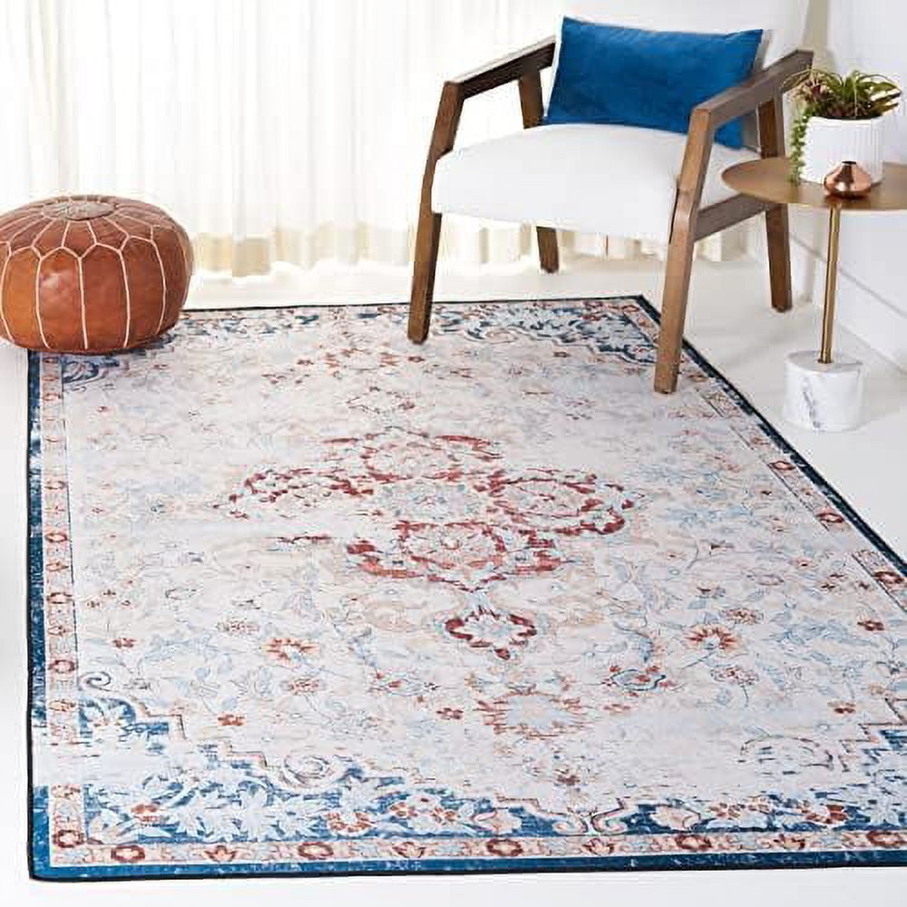 Tucson Collection Rug 4' x 6', Beige & Rust, Design, NonShedding