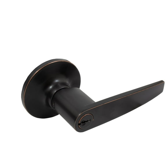 Tucson Door Lever, Entry Latch, KW Keyway, Vintage Bronze by Stone Harbor Hardware