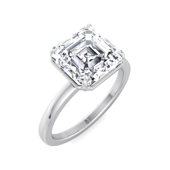 Tucson - Moissanite Asscher Cut Lab Diamond Solitaire Engagement Ring