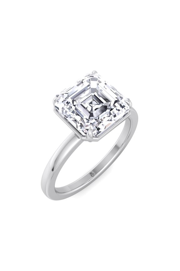 Tucson - Moissanite Asscher Cut Lab Diamond Solitaire Engagement Ring