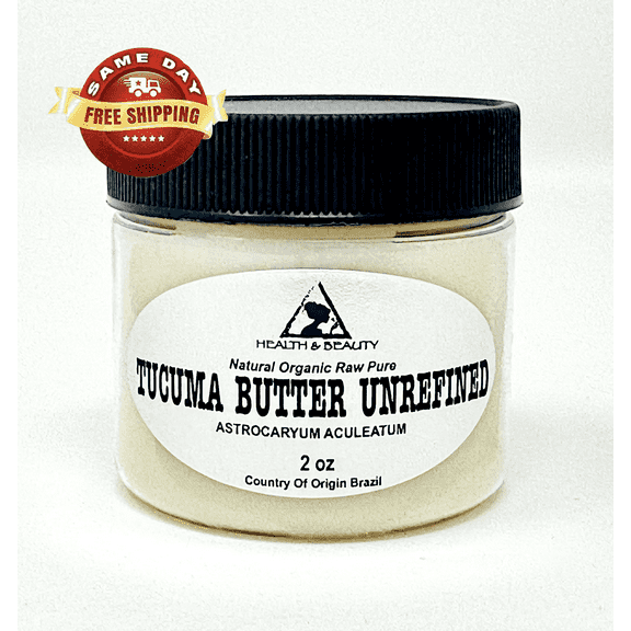 Tucuma Butter Unrefined Organic Extra Virgin Natural Raw 100% Pure 2 oz