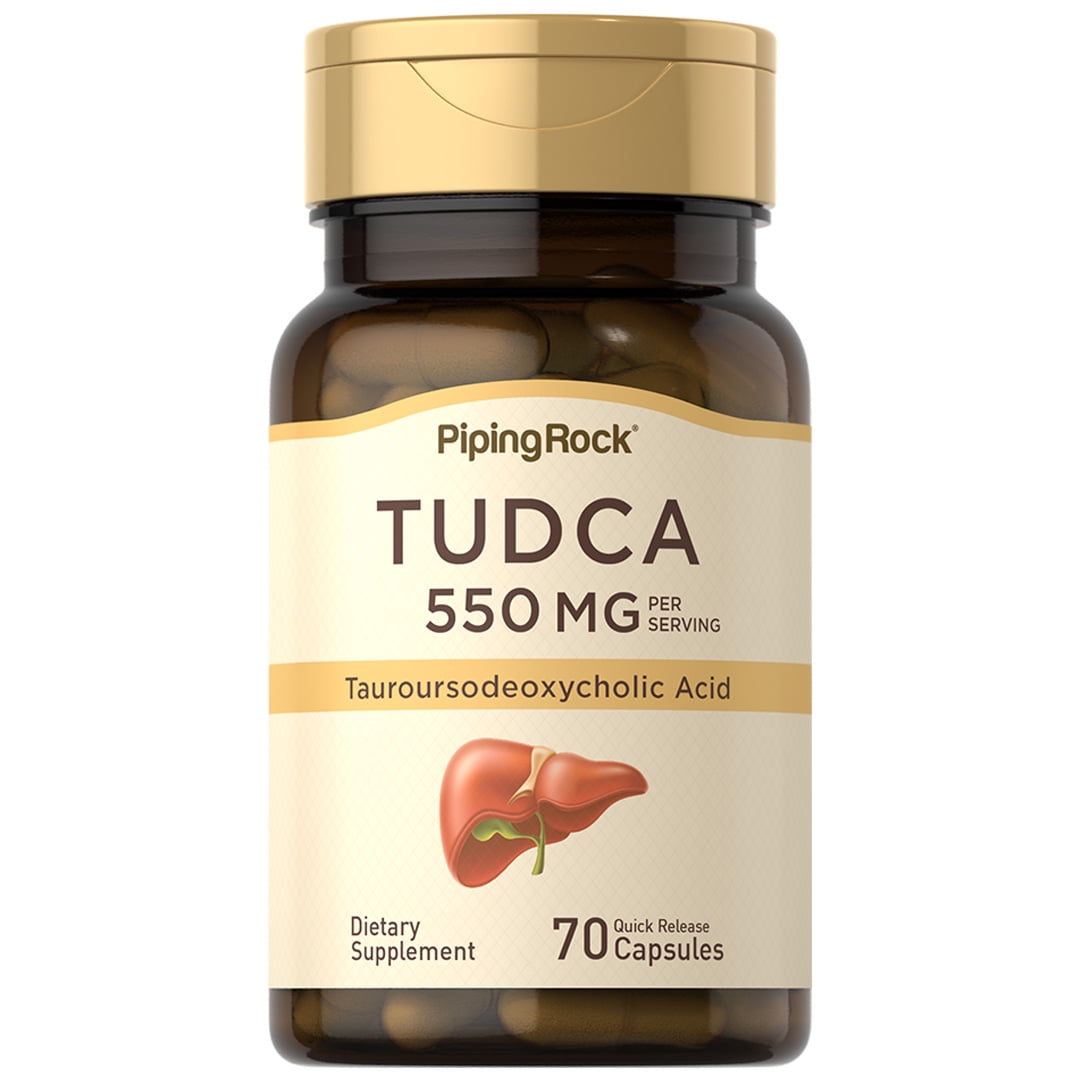 Piping Rock TUDCA 550mg Capsules, 70 Count, Tauroursodeoxycholic Acid ...