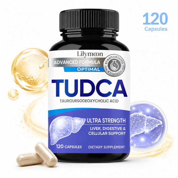 Lilymoon TUDCA Supplement, Tauroursodeoxycholic Acid for Wellness, 120 Capsules