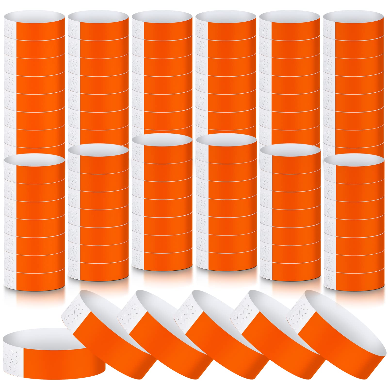 Tudomro 1200 Pack Paper Wristbands for Events Neon Party Wrist Bands