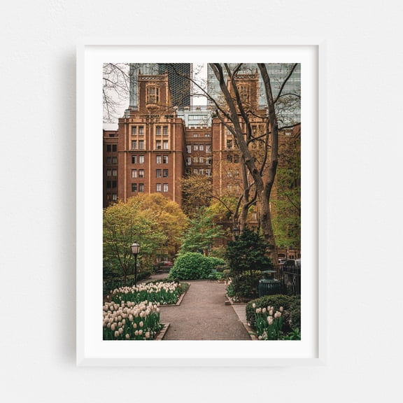 Tudor City Greens 02 - Manhattan New York Photography White Framed Wall Art Print 30 x 40 inches