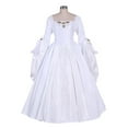 thumbnail image 1 of Women's Tudor Queen Anne Boleyn White Wedding Dress Versailles Gothic Ball Gown Drama Performance Dress, 1 of 6
