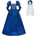 thumbnail image 1 of Tudor Renaissance Dress Women's Elizabeth Tudor Period Dress Historical Medieval Tudor Ball Gown Dress, 1 of 7