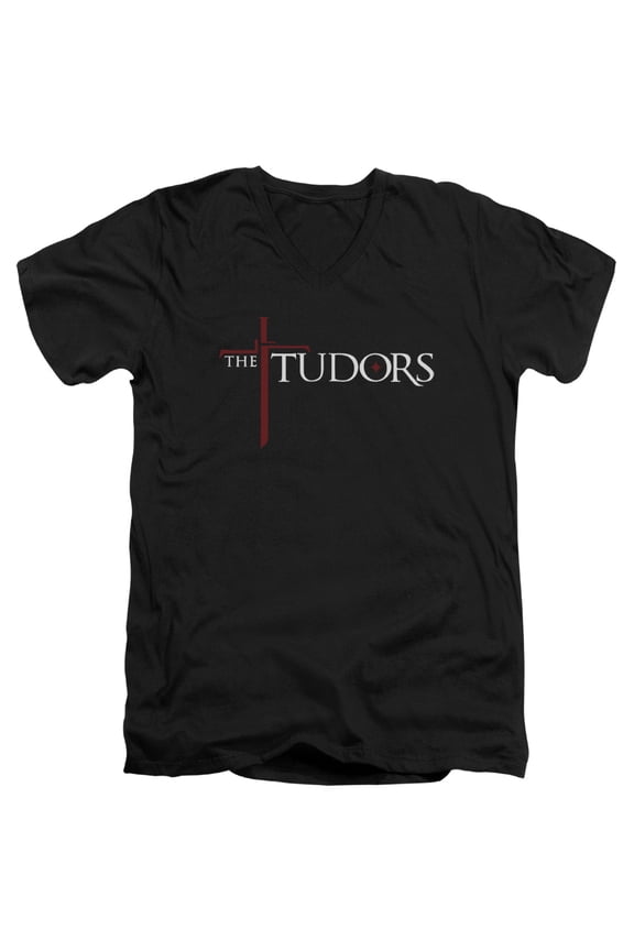 Tudors - Logo - Slim Fit V Neck Shirt - Large
