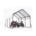 thumbnail image 1 of Tuekys 13x16 FT Metal Carport Heavy Duty Car Ports Reinforced Frame, Galvanized Steel Roof and Enhanced Base All-Weather Outdoor Shelter for Cars, Bass Boats, Full-Sized Pickup Trucks, Tractors, 1 of 7