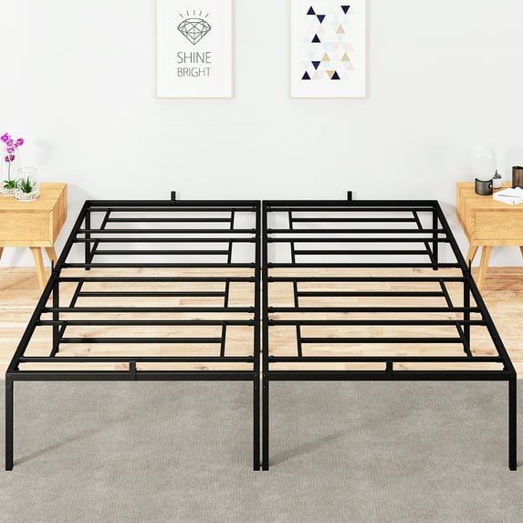 Tuekys 14 inch (H) Heavy Duty Metal Queen Bed Frame,800 lbs Capacity Sturdy Steel Mattress Foundation with Storage, Non-Slip, No Noise No Box Spring Needed(Queen)