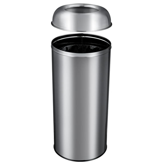 Tuekys  17 Gal / 65L Open Top Trash Can Commercial Grade Heavy Duty Tall Commercial Trash Can Brushed Stainless Steel for Outdoor | Kitchen Waste Bins for Home, Office, Restaurant, Restroom