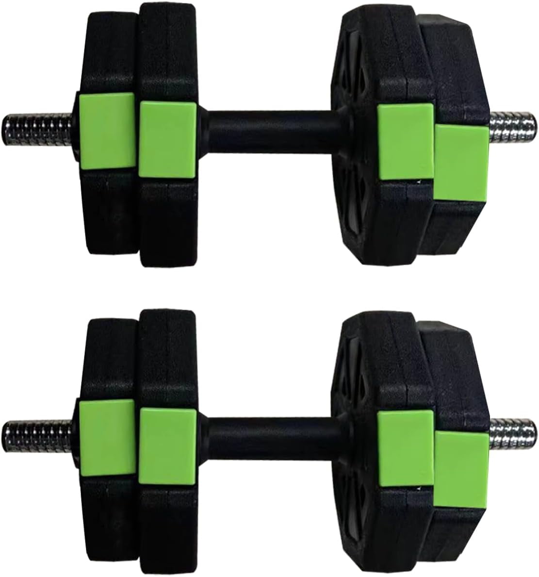 Tuekys 2-in-1 30LBS Adjustable Weight Dumbbells Set, Push-up-Stand Barbell Kettlebell for Home Gym Fitness Exercises