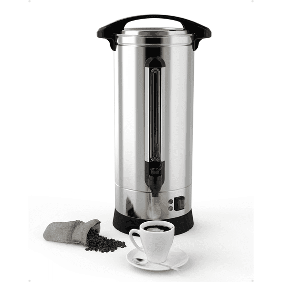 Tuekys 65 Cup Commercial Coffee Maker, Quick Brewing and Food Grade Stainless Steel,Large Coffee Urn Perfect For Meeting Rooms, Lounges, and Other Large Gatherings-10L