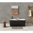 thumbnail image 1 of Tuekys 67" Acrylic Freestanding Contemporary Soaking Bathtub with Stainless Steel Pop-up Drain and Overflow Option, 1 of 8