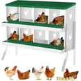 thumbnail image 1 of Tuekys Chicken Nesting Boxes, 8 Compartment Metal Chicken Egg Laying Box with Vented Holes and Legs for Chicken Coop, Green, 1 of 7