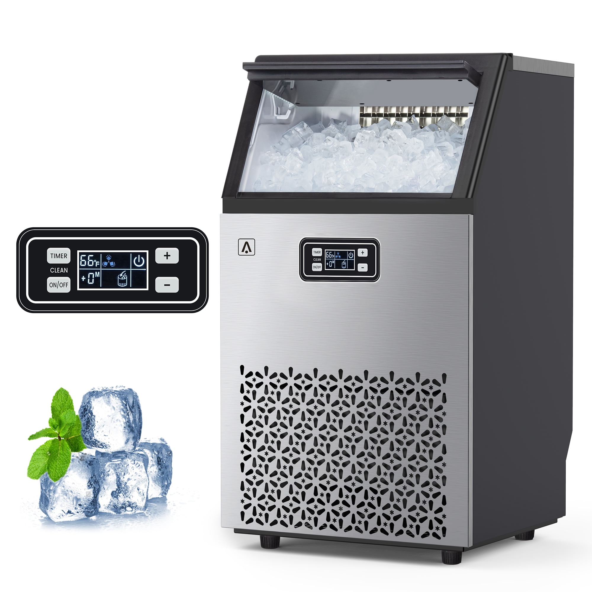 Tuekys Commercial Ice Maker Machine,150LBS/24H with 33LBS Ice Storage