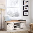 thumbnail image 1 of Tuekys Farmhouse Entryway Bench with Shoe Storage, Shoe Bench with Cushion and Hidden Shoe Storage Compartment, 1 of 6