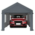 thumbnail image 1 of Yesurprise Outdoor Adjustable Carport, Heavy Duty Car Canopy, Garage Boat Shelter Party Tent, Metal Steel Frame & Polyester Top Carport Shelter, 1 of 9