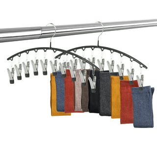Legging Organizer for Closet, Pants Hangers with Clips Holds 20 Leggings,  Jeans, Hats, Shorts, Socks, 360° Rotating Space Saving Hanging Clothes