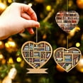 thumbnail image 1 of Tuelaly Personalized Vintage Wooden Book Heart Ornament (Not 3D) Book Lovers Gifts, Bookish Gifts, Librarian Gifts, Tree Ornament Gift for Librarian, Gifts for Readers, Christmas Tree Ornaments, 1 of 9