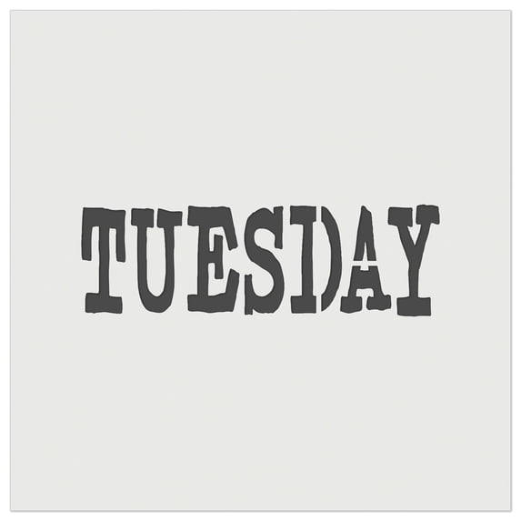Tuesday Text DIY Cookie Wall Craft Stencil - 5.5 Inch