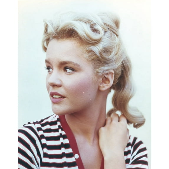 Tuesday Weld On Side in Stripe Dress Photo Print (8 x 10)