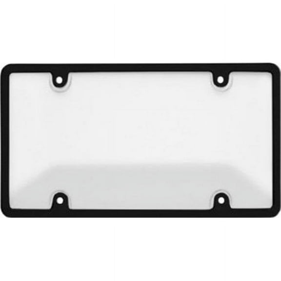 Tuf Combo License Plate Frame and Bubble Shield, Black And Clear
