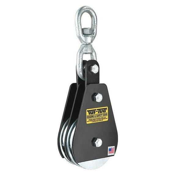 Tuf-Tug Double Block,2" dia.,Swivel Eye,1000 lb. TTDSB-1000SE