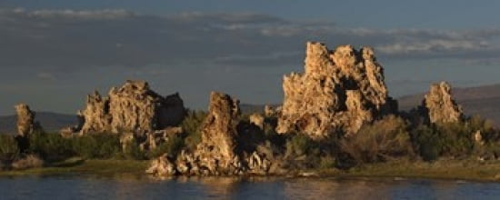 Tufa formations at Mono Lake California USA Canvas Art - Panoramic Images (30 x 12)