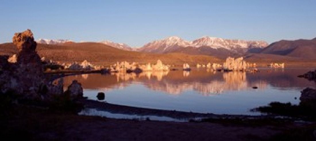 Tufa formations at Mono Lake Mono County California USA Canvas Art - Panoramic Images (15 x 7)