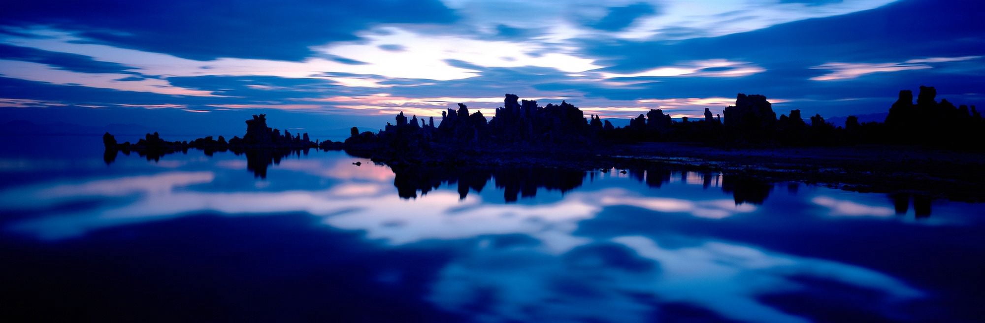 Tufa rock formations in a lake Mono Lake Mono Lake Tufa State Reserve California USA Canvas Art - Panoramic Images (27 x 9)