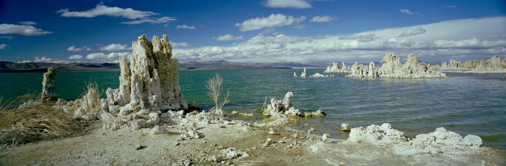 Tufa rock formations in a lake Mono Lake Mono Lake Tufa State Reserve California USA Canvas Art - Panoramic Images (27 x 9)