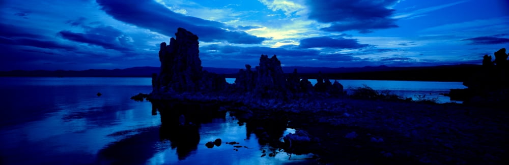 Tufa rock formations in a lake Mono Lake Mono Lake Tufa State Reserve California USA Canvas Art - Panoramic Images (36 x 12)