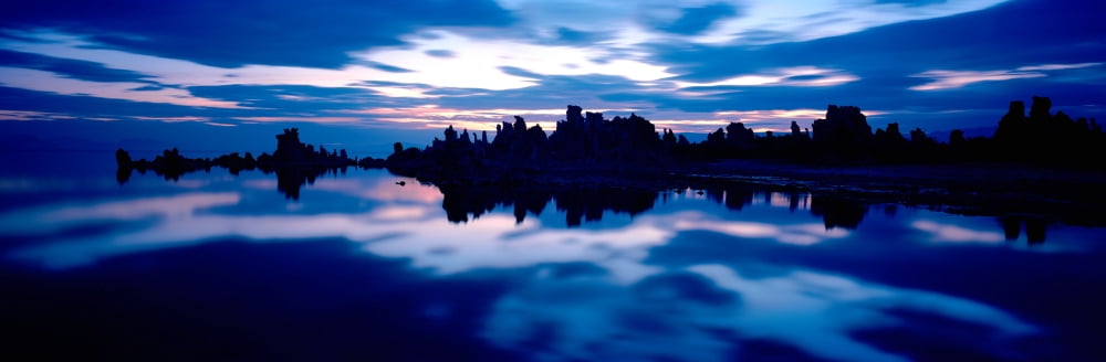 Tufa rock formations in a lake Mono Lake Mono Lake Tufa State Reserve California USA Canvas Art - Panoramic Images (36 x 12)
