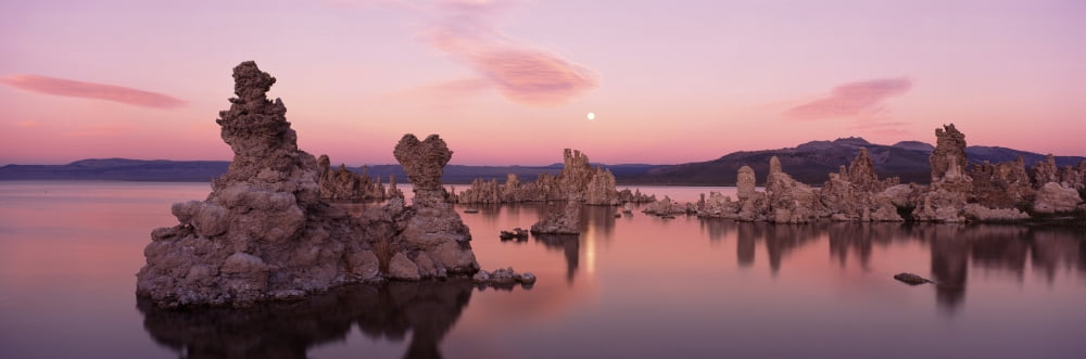 Tufa rock formations in a lake Mono Lake Mono Lake Tufa State Reserve California USA Canvas Art - Panoramic Images (6 x 18)