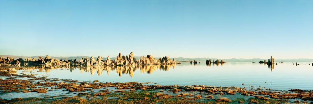 Tufas in a lake Mono Lake Mono County California USA Canvas Art - Panoramic Images (6 x 18)