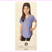 Tuff Athletics Girl's Short Sleeve Active Tee L/12-14/Lavender