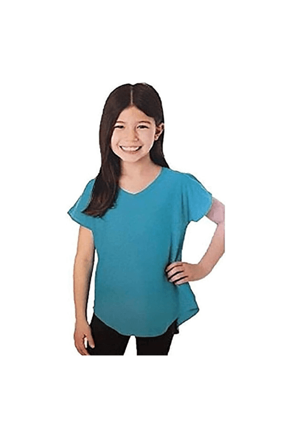Tuff Athletics Girl's Short Sleeve Active Tee XS/5-6/Bonne Blue
