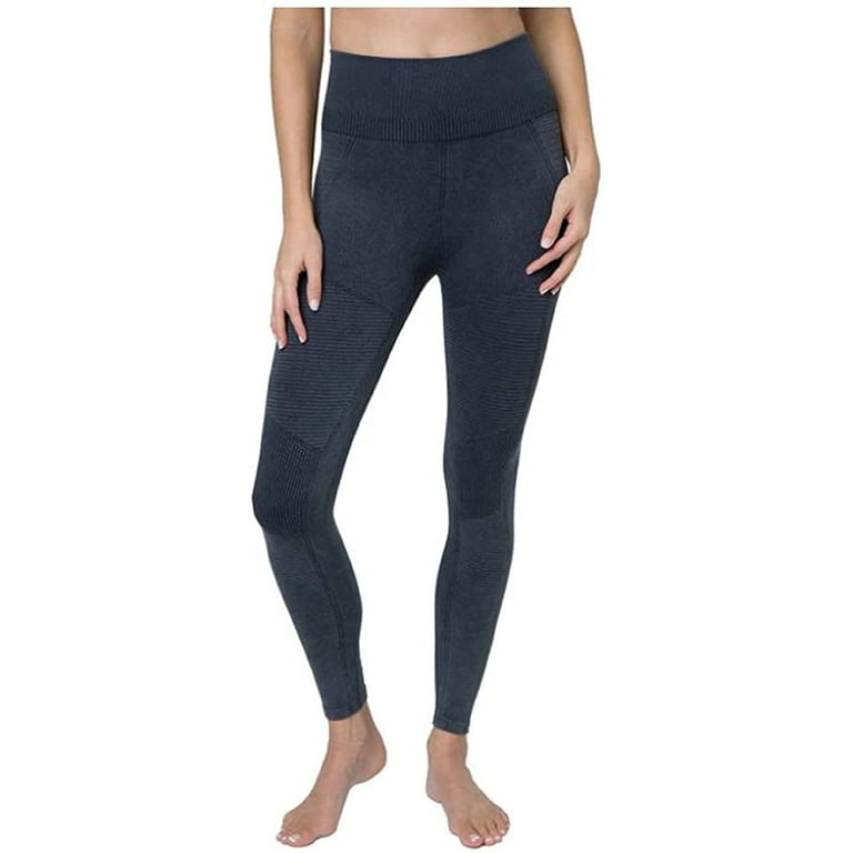 Tuff Athletics Seamless High Waisted Tight Leggings, Stone Washed Grey, X- Small 