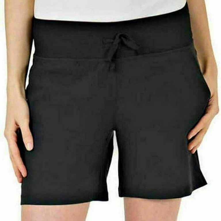 Tuff Athletics Women's Hybrid Shorts (Black, L) 
