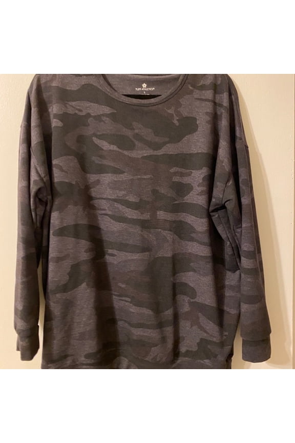 Womens Crewneck Sweatshirt,Camo,S