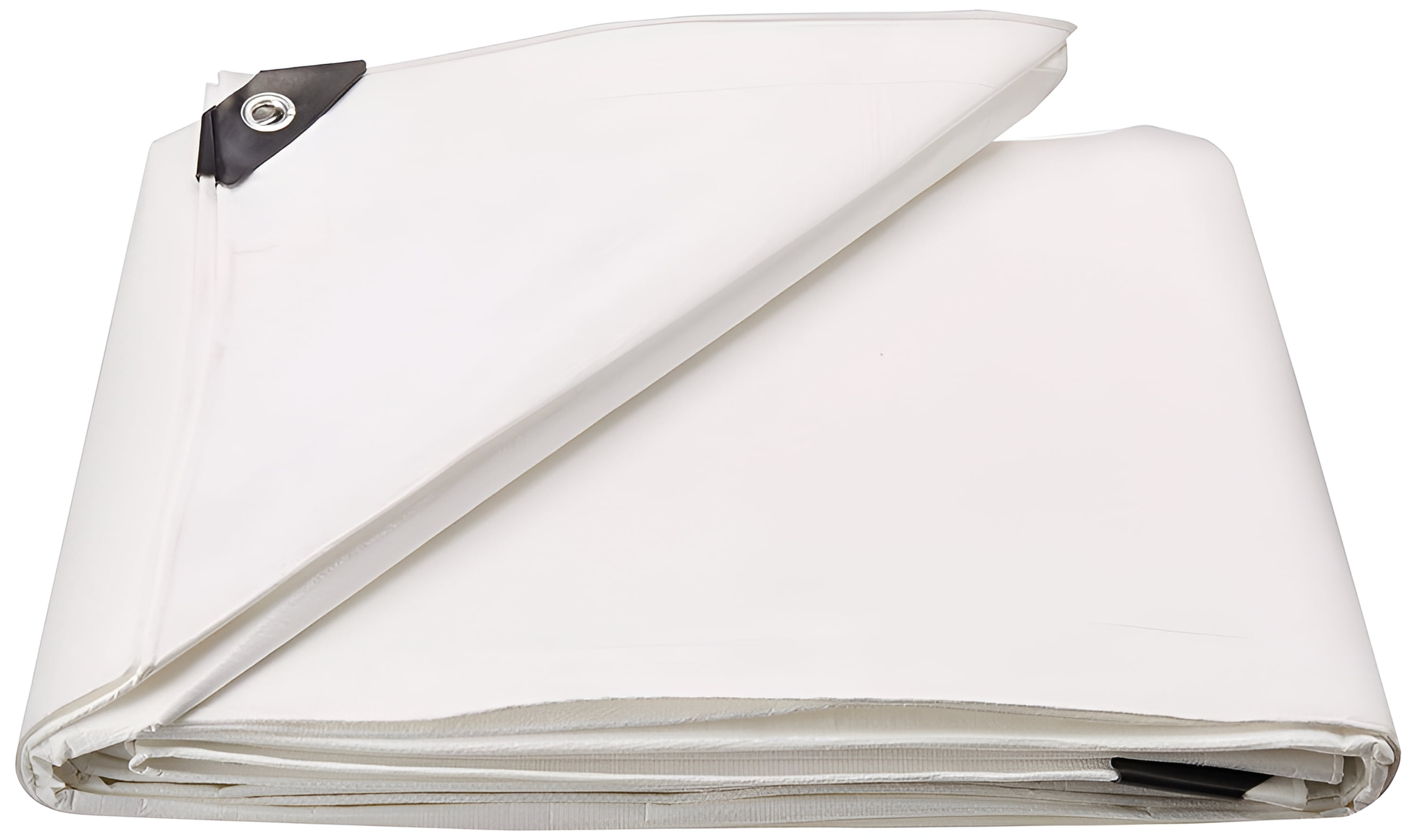 Tuff Bros Heavy Duty Tarp, 8' x 10' White Waterproof Poly Cover