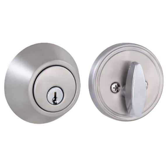 Tuff Bros Stainless Steel Adjustable Entry Door Lock Single Cylinder Dead Bolt 2 Keys