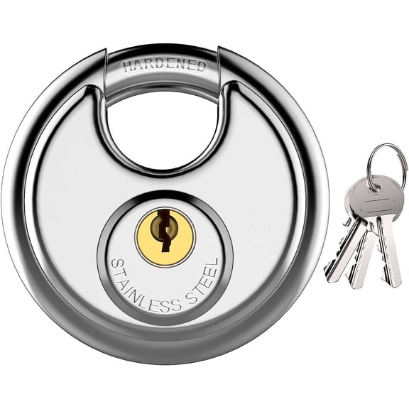 Tuff Bros Stainless Steel Security Hardened Disc Padlock