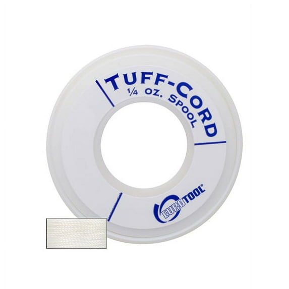 Tuff-Cord Beading Cord, White, Size 3, 49 Yards