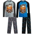 thumbnail image 1 of Tuff Guys Boys Pajama Set - 4 Piece Short Sleeve Sleep Shirt and Kids Pajamas Lounge Sets (8-12), 1 of 7
