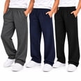thumbnail image 1 of Tuff Guys Boys Sweatpants 3-Pack Performance Fleece Athletic Pull-On Pants for Boys, 1 of 7